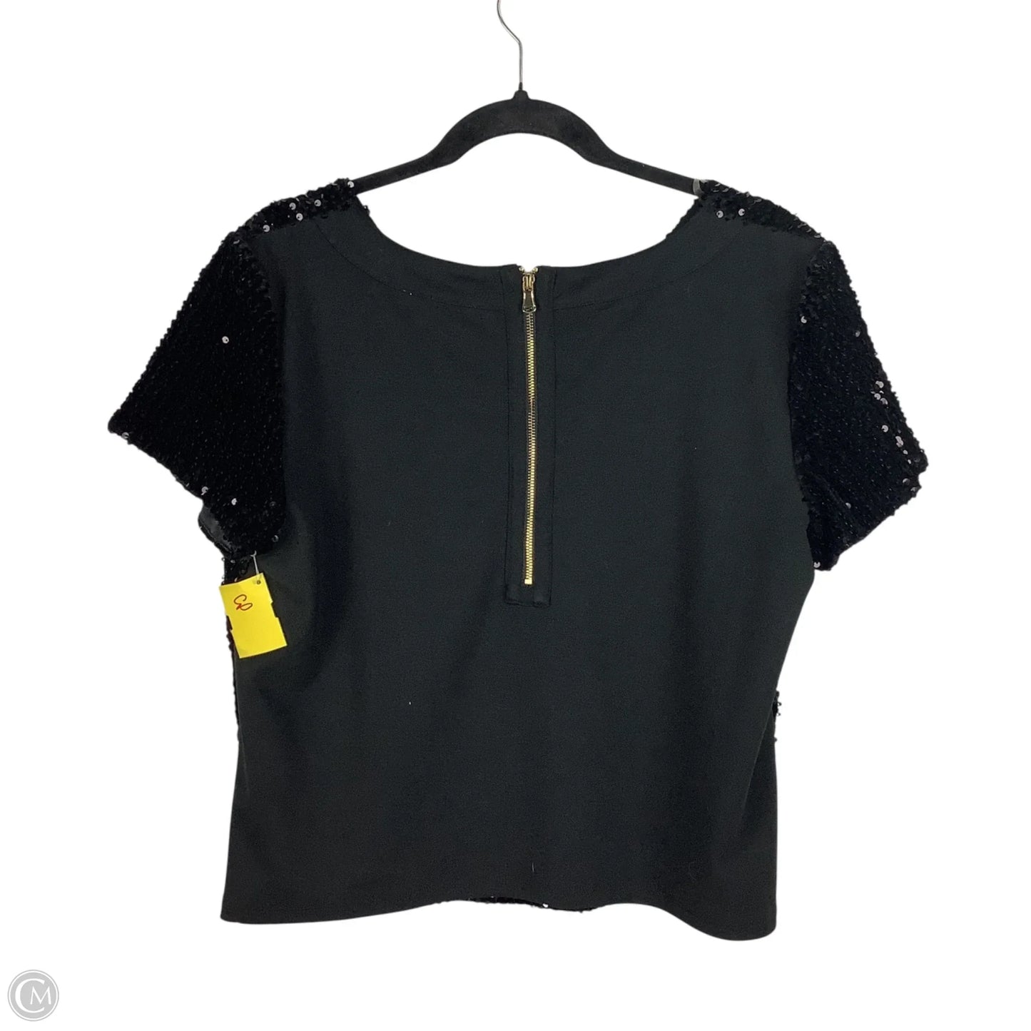 Top Short Sleeve By Clothes Mentor In Black, Size: 1x