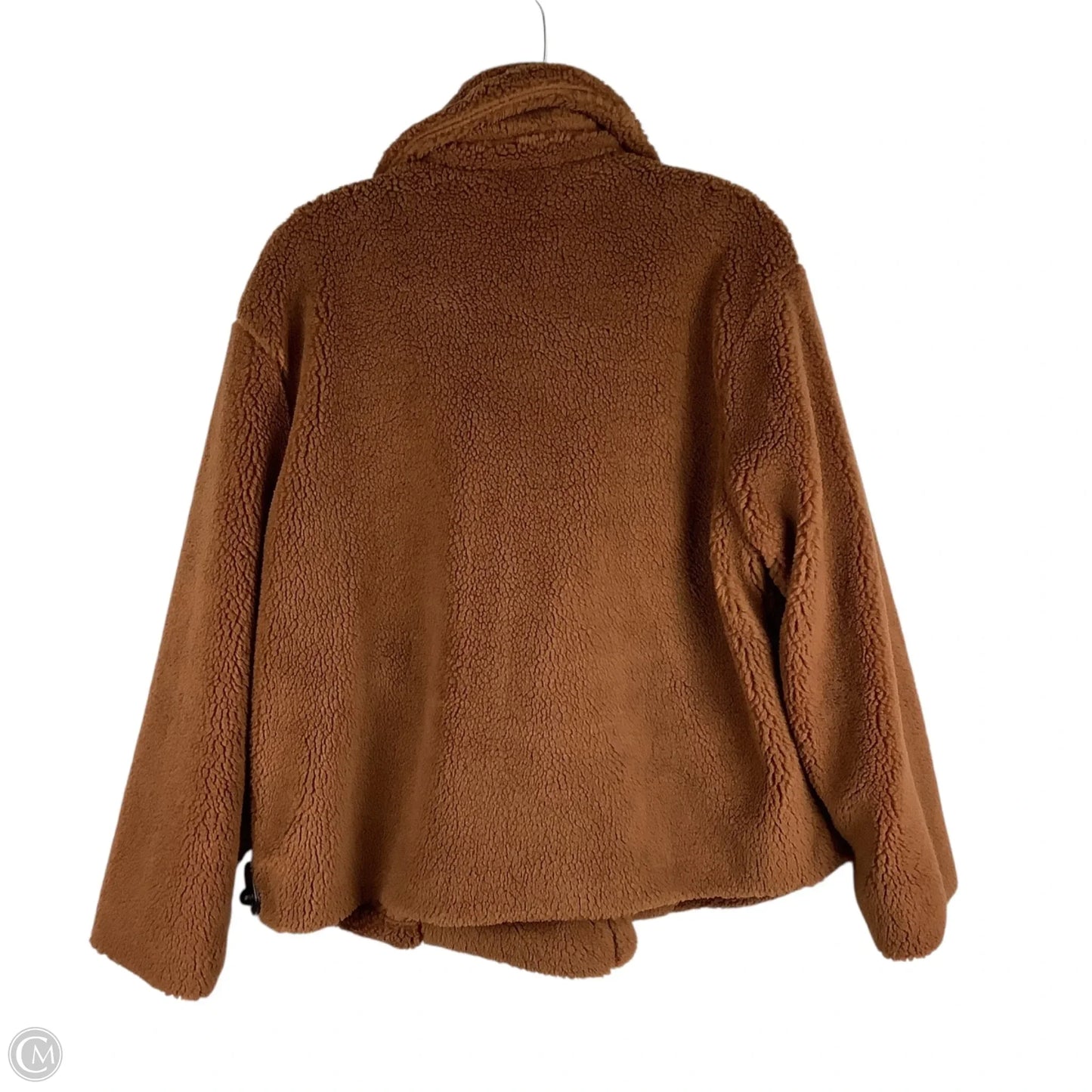 Coat Faux Fur & Sherpa By Gap In Brown, Size: L