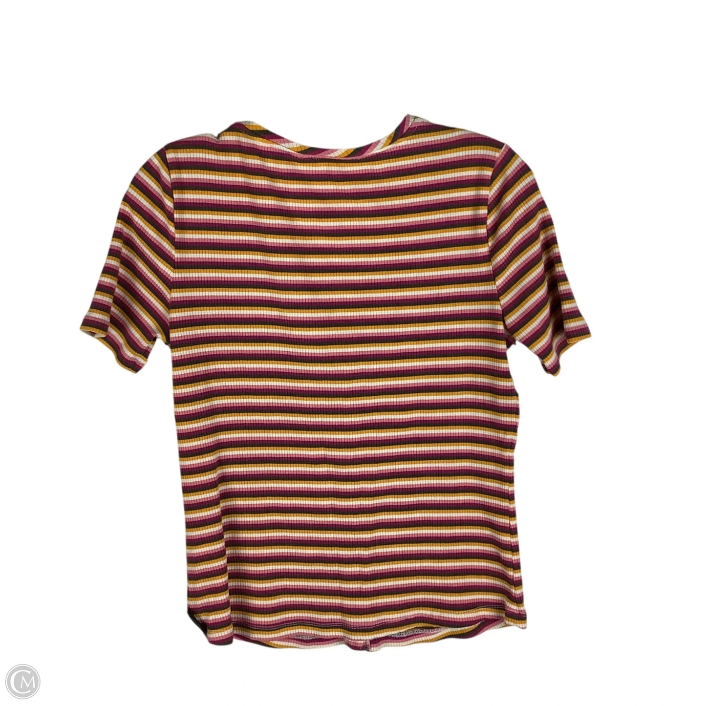 Top Short Sleeve By Maeve In Striped Pattern, Size: M