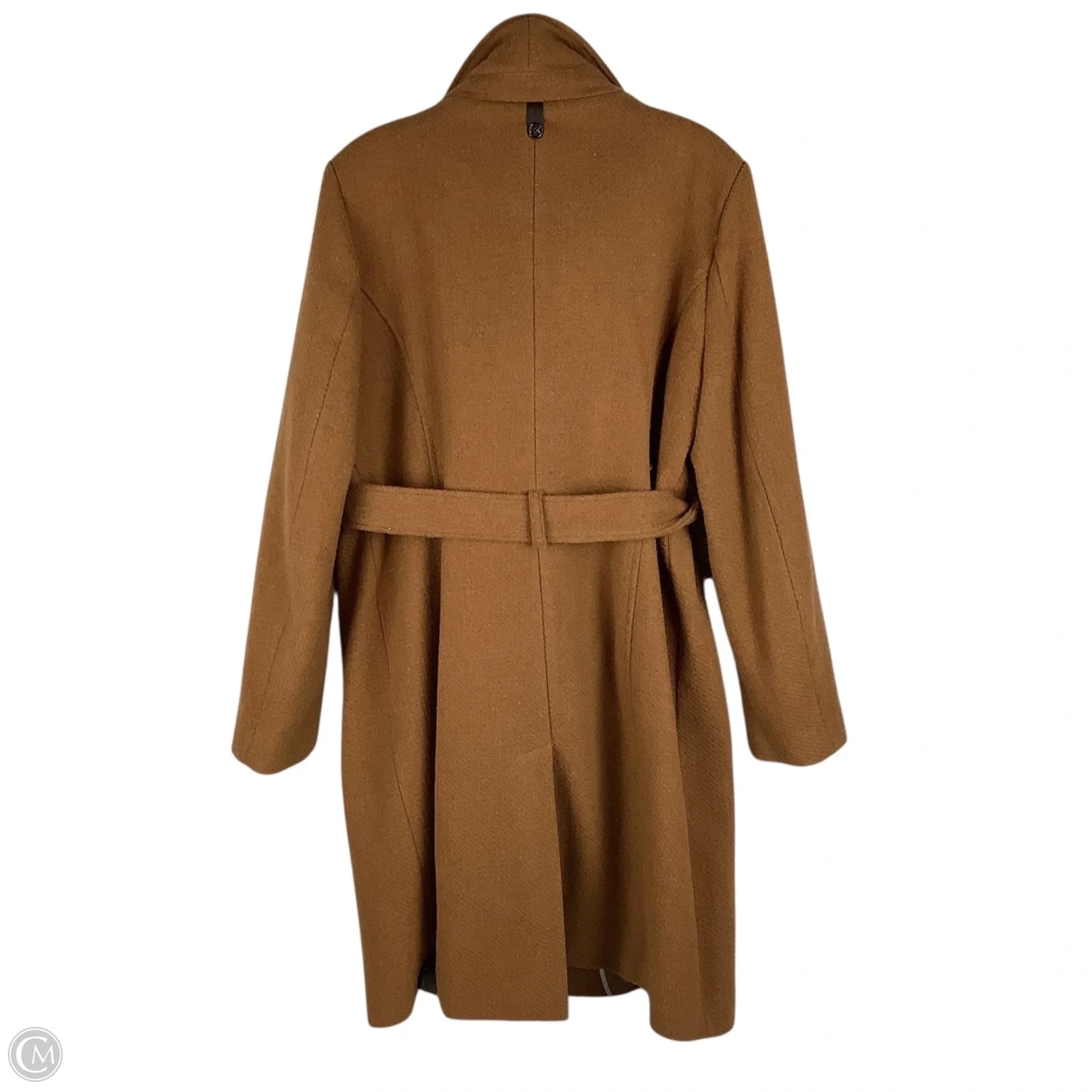 Coat Wool By Calvin Klein In Brown, Size: L