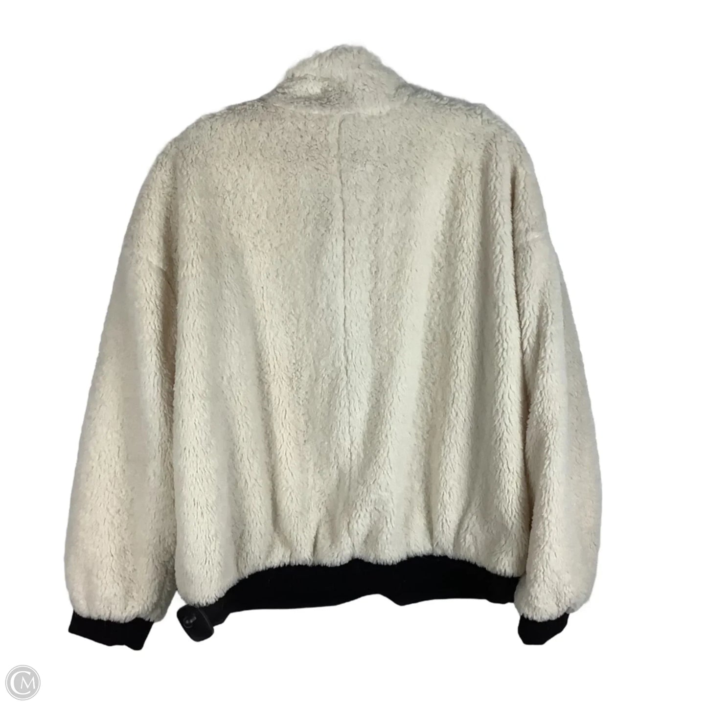 Jacket Faux Fur & Sherpa By Paper Crane In Cream, Size: M