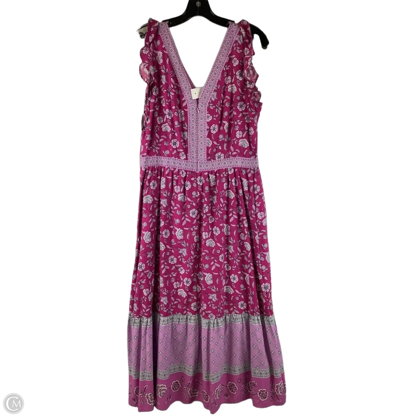 Dress Casual Midi By Loft In Purple, Size: 8