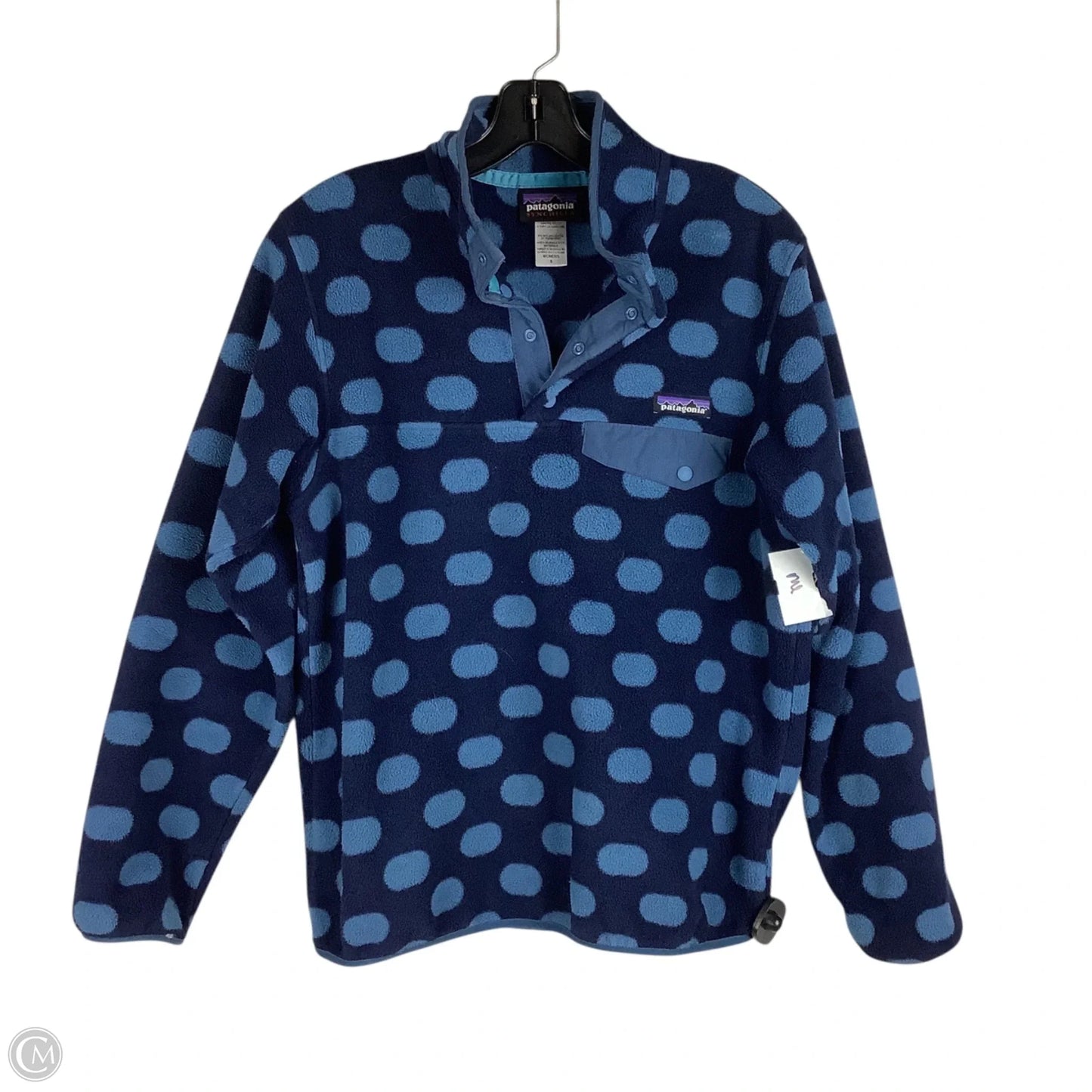 Sweatshirt Collar By Patagonia In Polkadot Pattern, Size: S