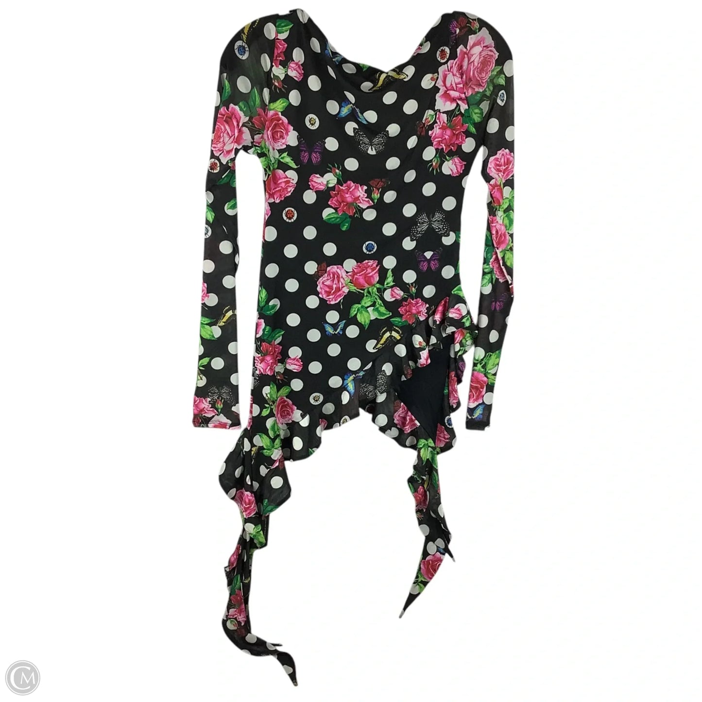 Top Long Sleeve By Anthropologie In Floral Print, Size: M