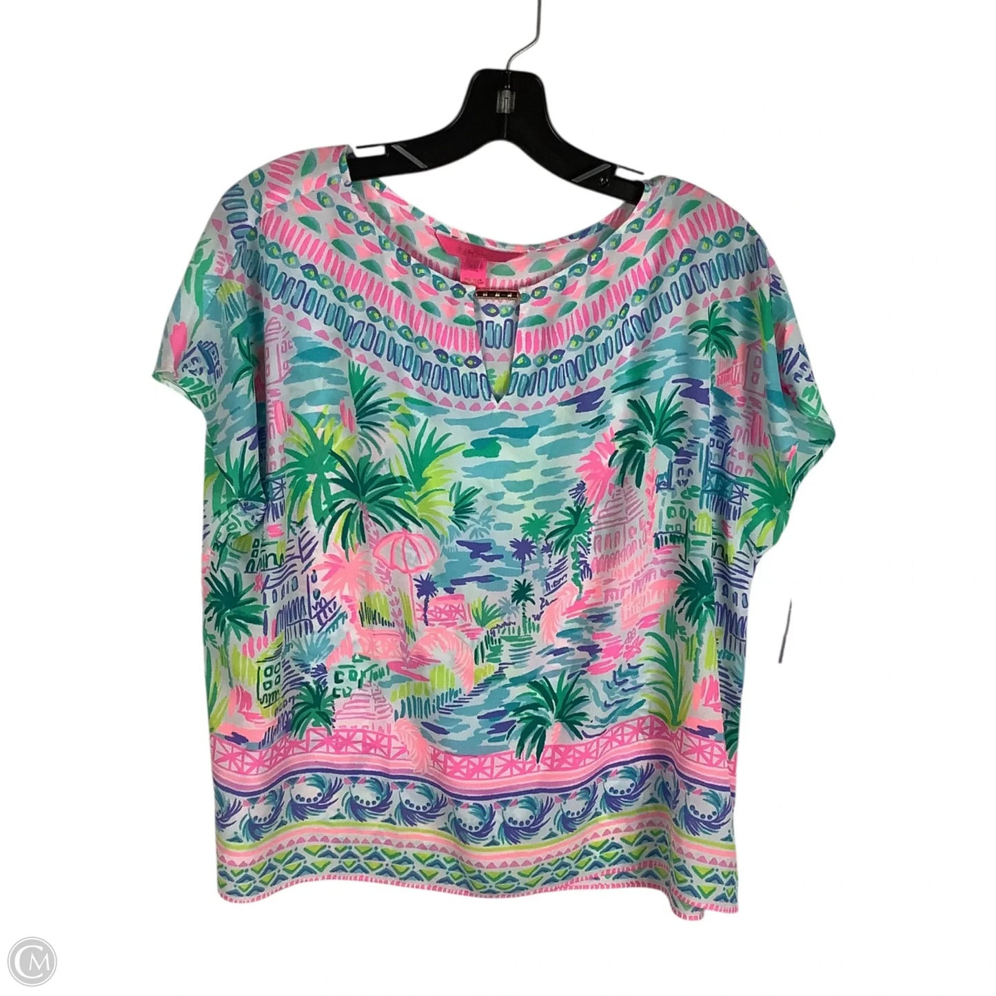 Top Short Sleeve Designer By Lilly Pulitzer In Multi-colored, Size: Xs