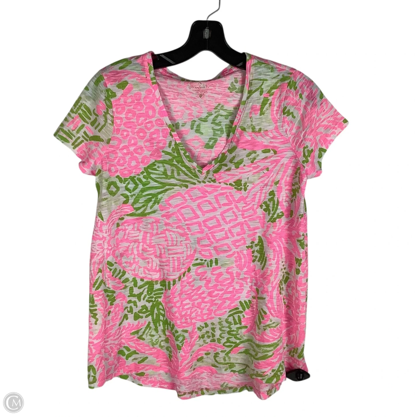 Top Short Sleeve Designer By Lilly Pulitzer In Multi-colored, Size: S