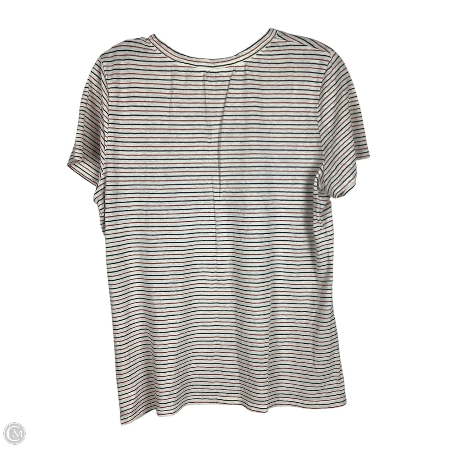 Top Short Sleeve By Anthropologie In Striped Pattern, Size: L
