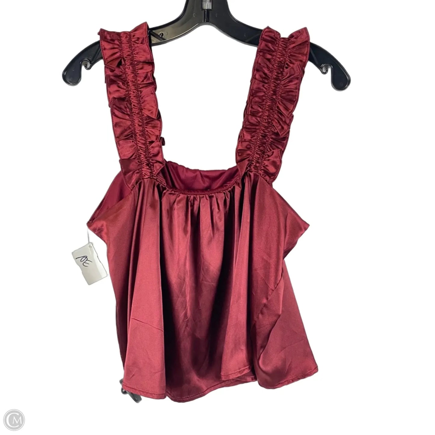 Top Sleeveless By Adrienne In Red, Size: M