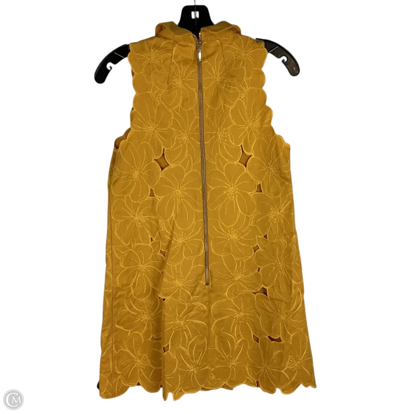 Dress Casual Midi By Topshop In Yellow, Size: 4