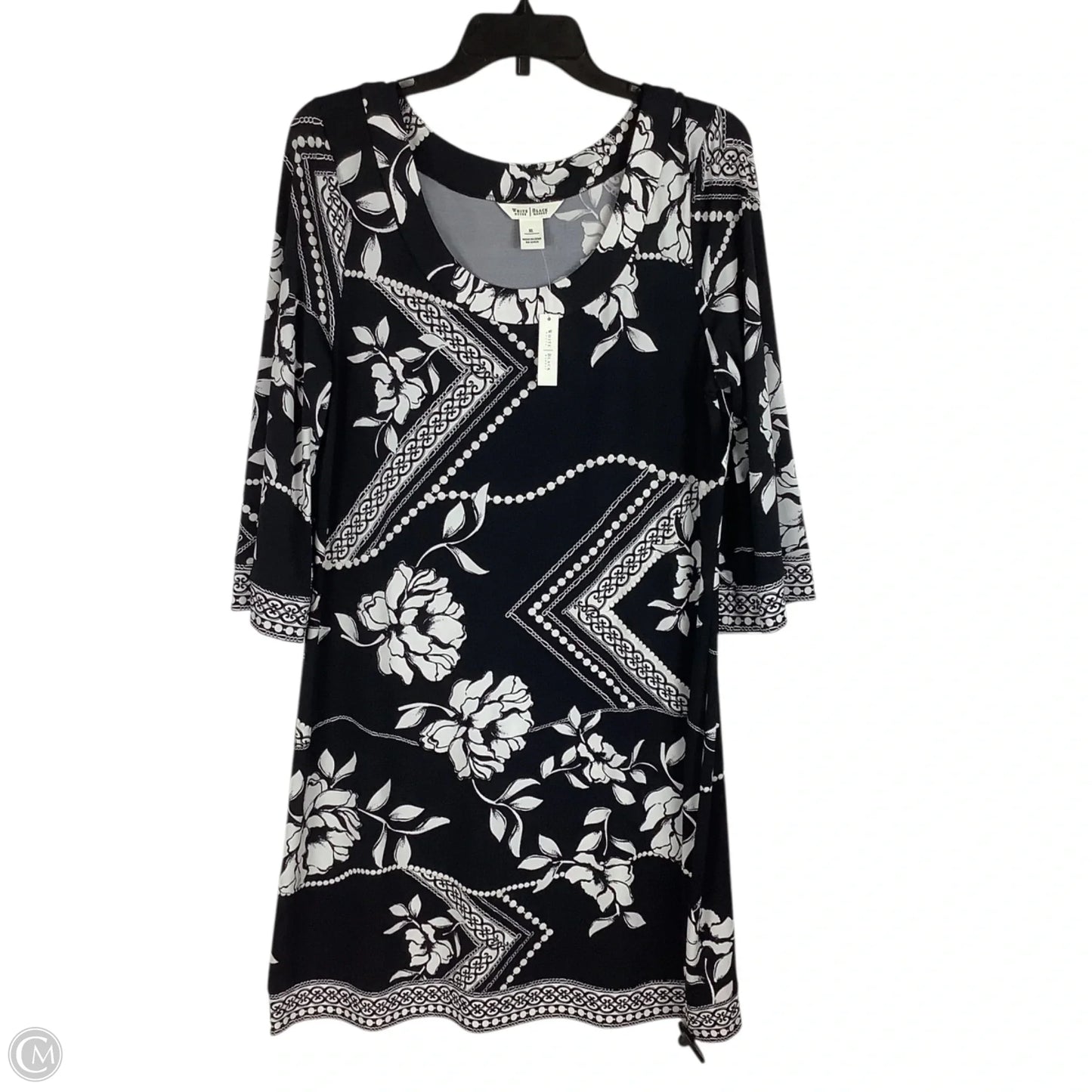 Dress Casual Midi By White House Black Market In Black, Size: Xl
