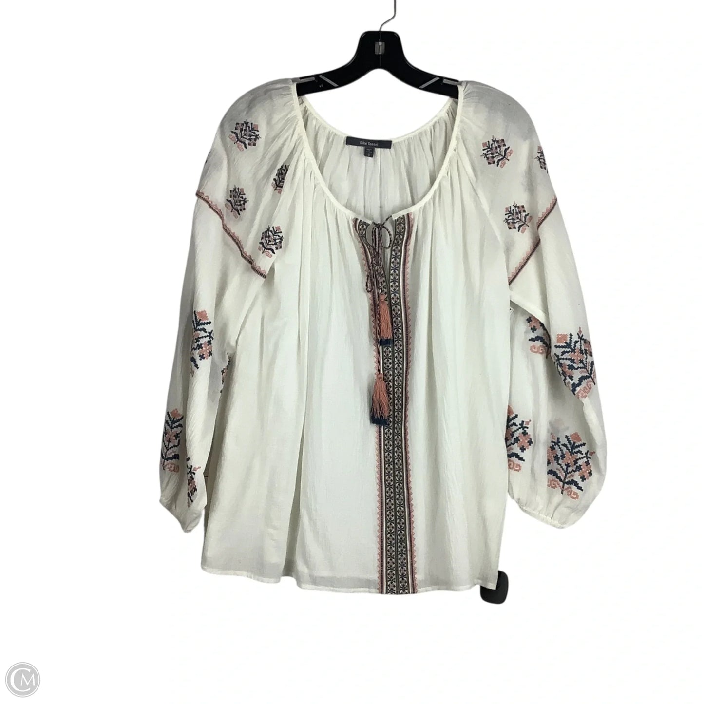 Top Long Sleeve By Blue Tassel In Cream, Size: S