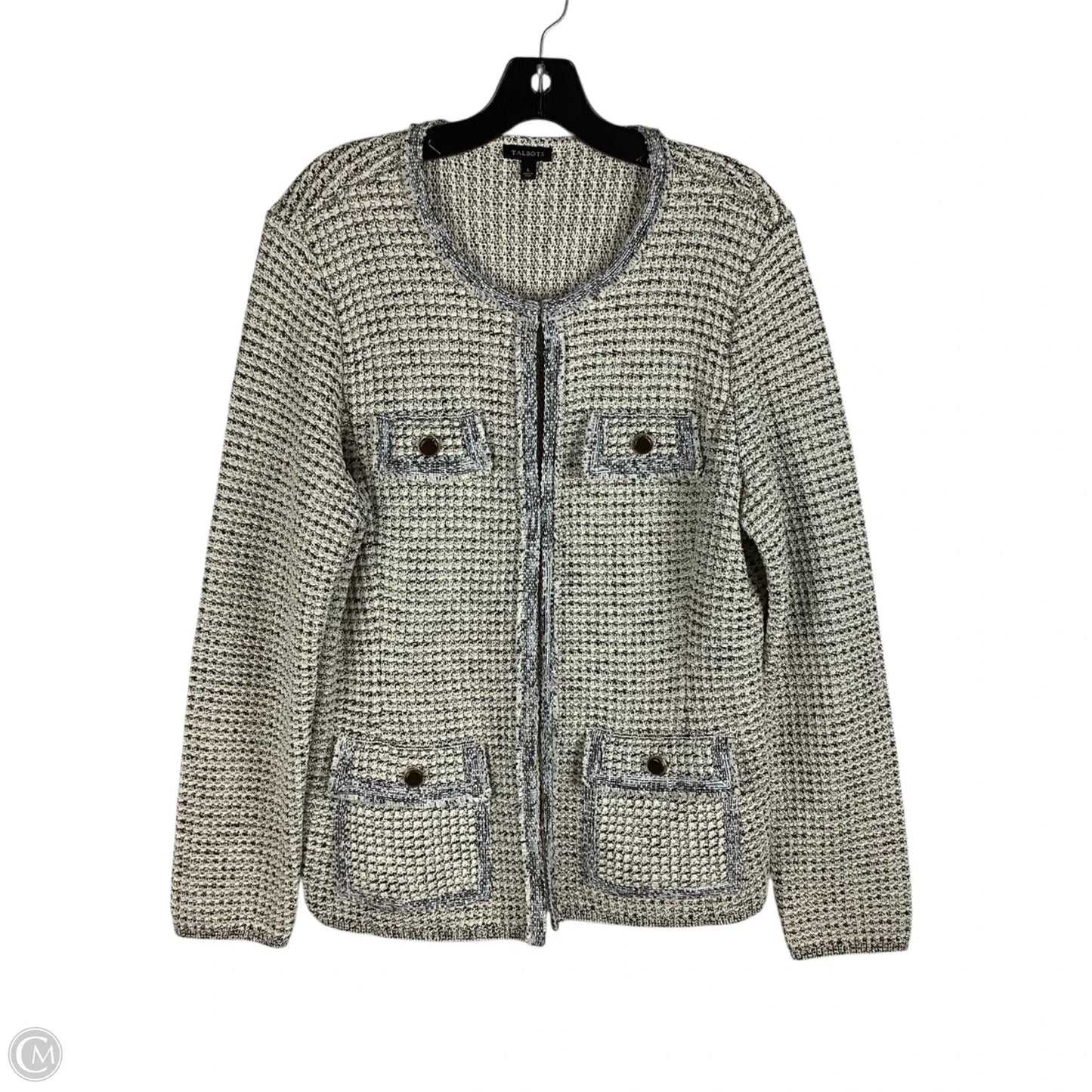 Blazer By Talbots In Gold & Tan, Size: L