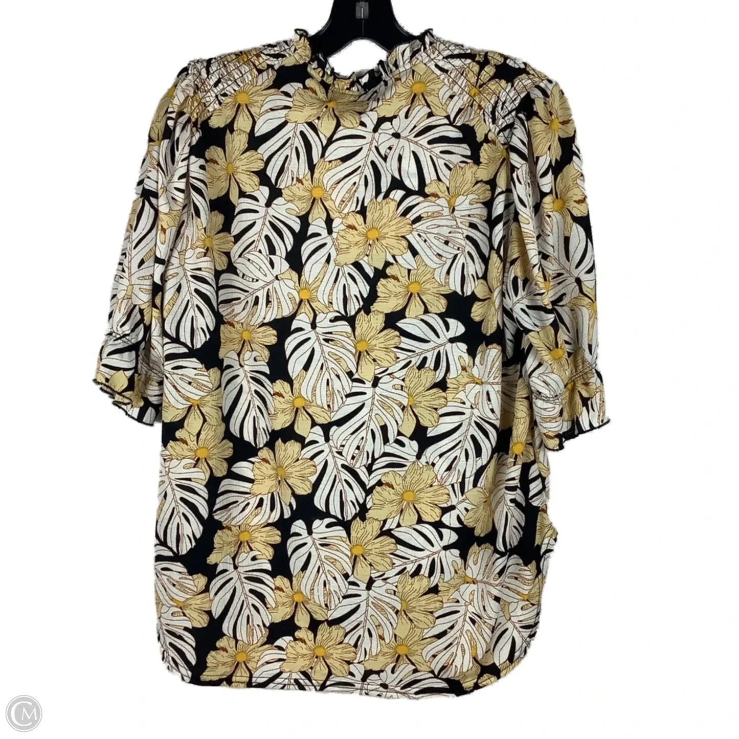 Top Short Sleeve By Melloday In Floral Print, Size: M
