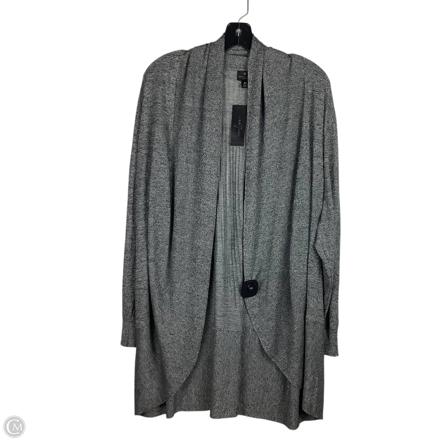 Sweater Cardigan By Worthington In Grey, Size: 0x