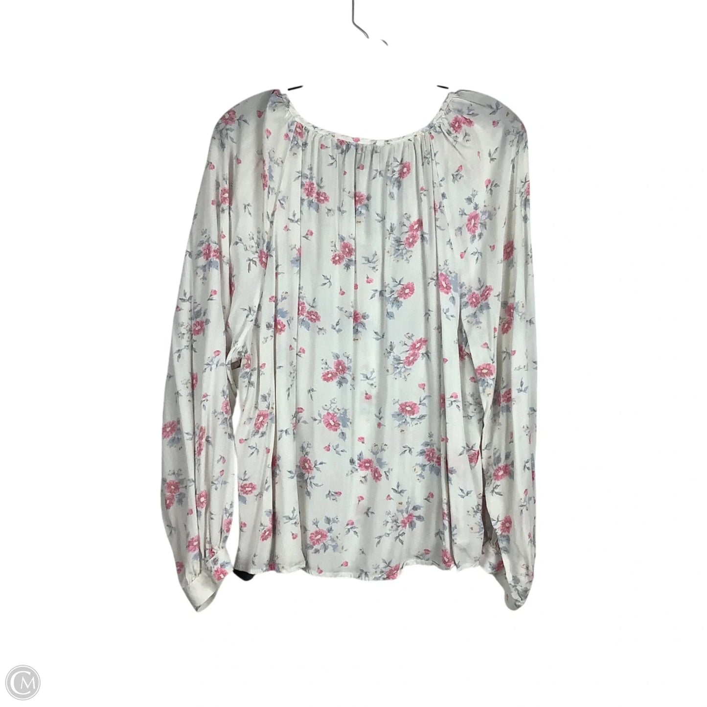Top Long Sleeve By Chaps In Floral Print, Size: Xl