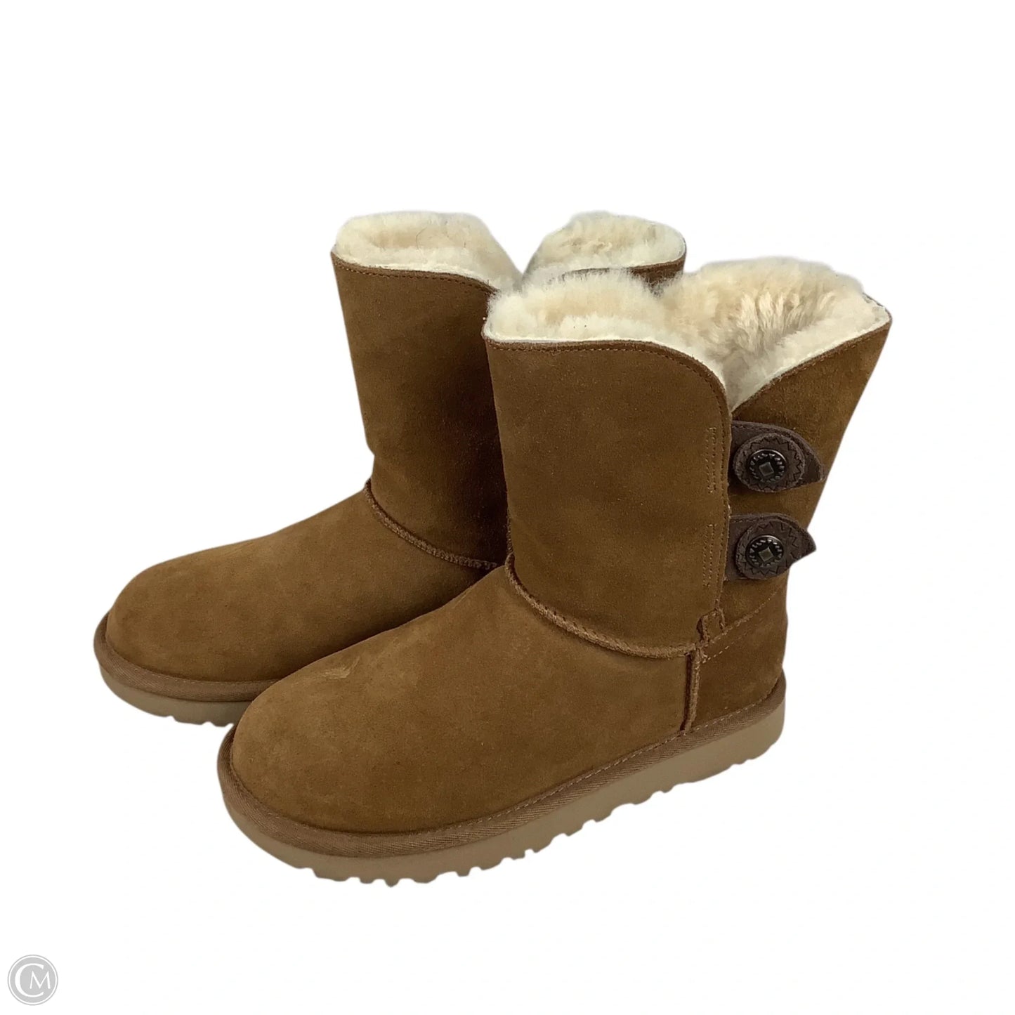 Boots Designer By Ugg In Brown, Size: 5