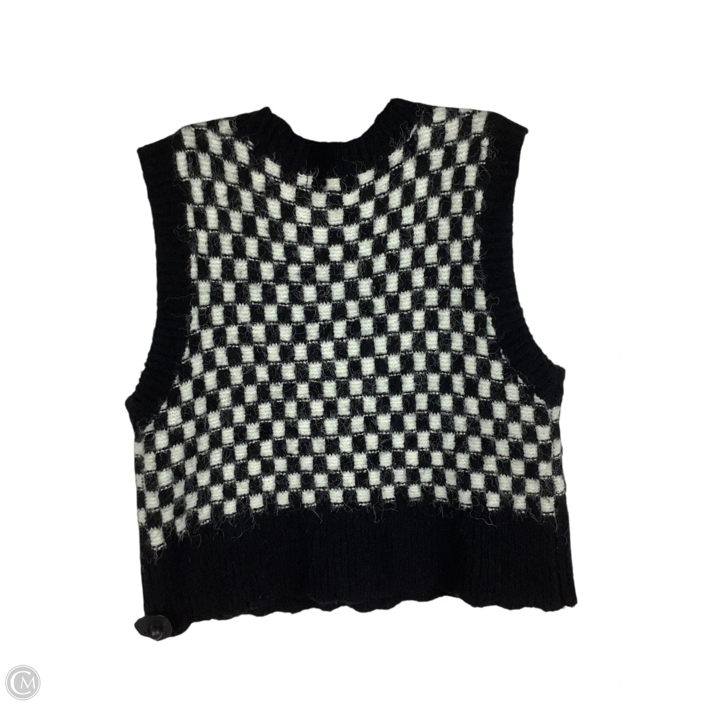 Vest Sweater By Vestique In Black & White, Size: L