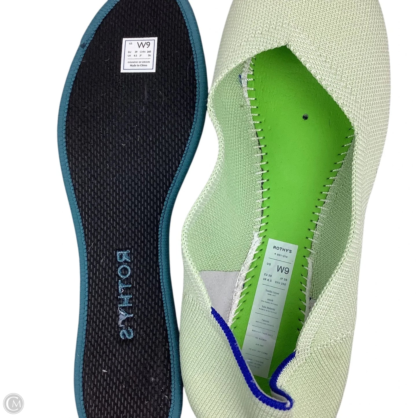 Shoes Flats By Rothys In Green, Size: 9