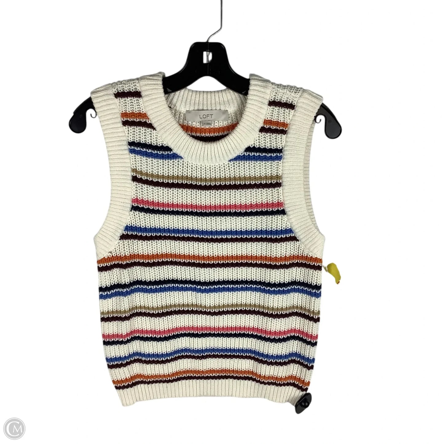 Vest Sweater By Loft In Multi-colored, Size: M