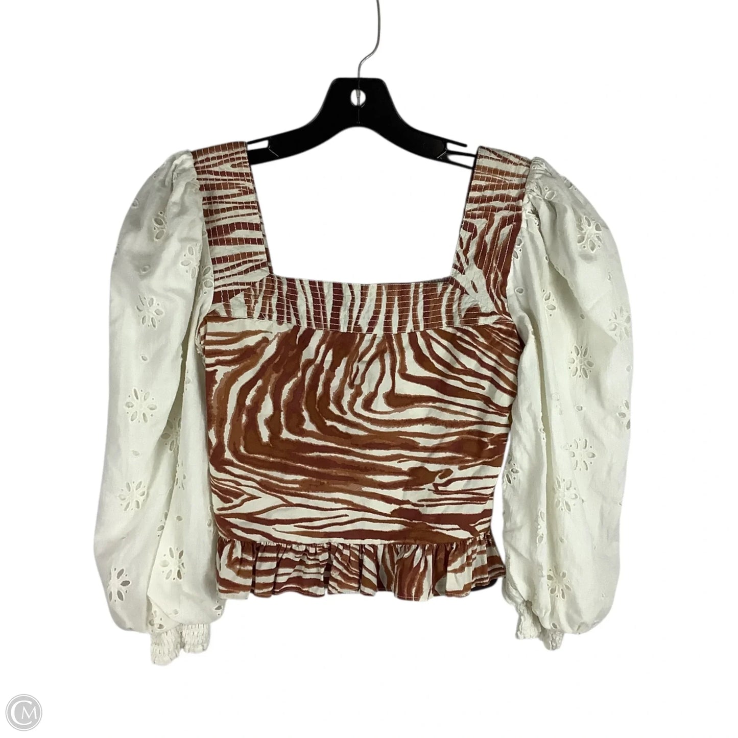 Top Long Sleeve By Clothes Mentor In Brown, Size: Xs