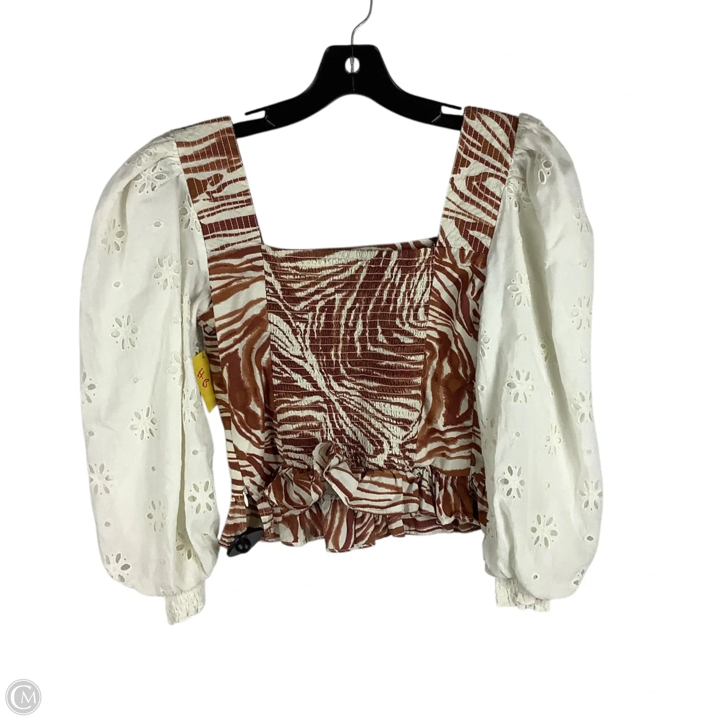 Top Long Sleeve By Clothes Mentor In Brown, Size: Xs