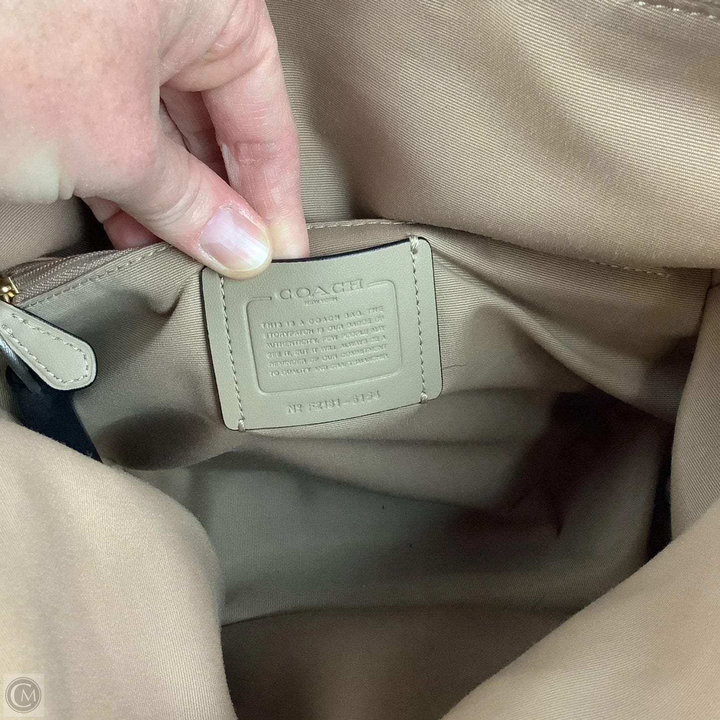 Handbag Designer By Coach, Size: Medium