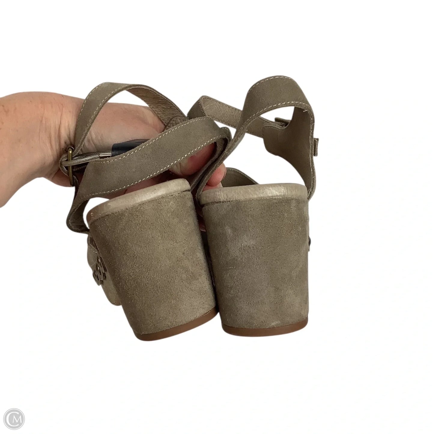 Shoes Heels Block By Clothes Mentor In Taupe, Size: 11