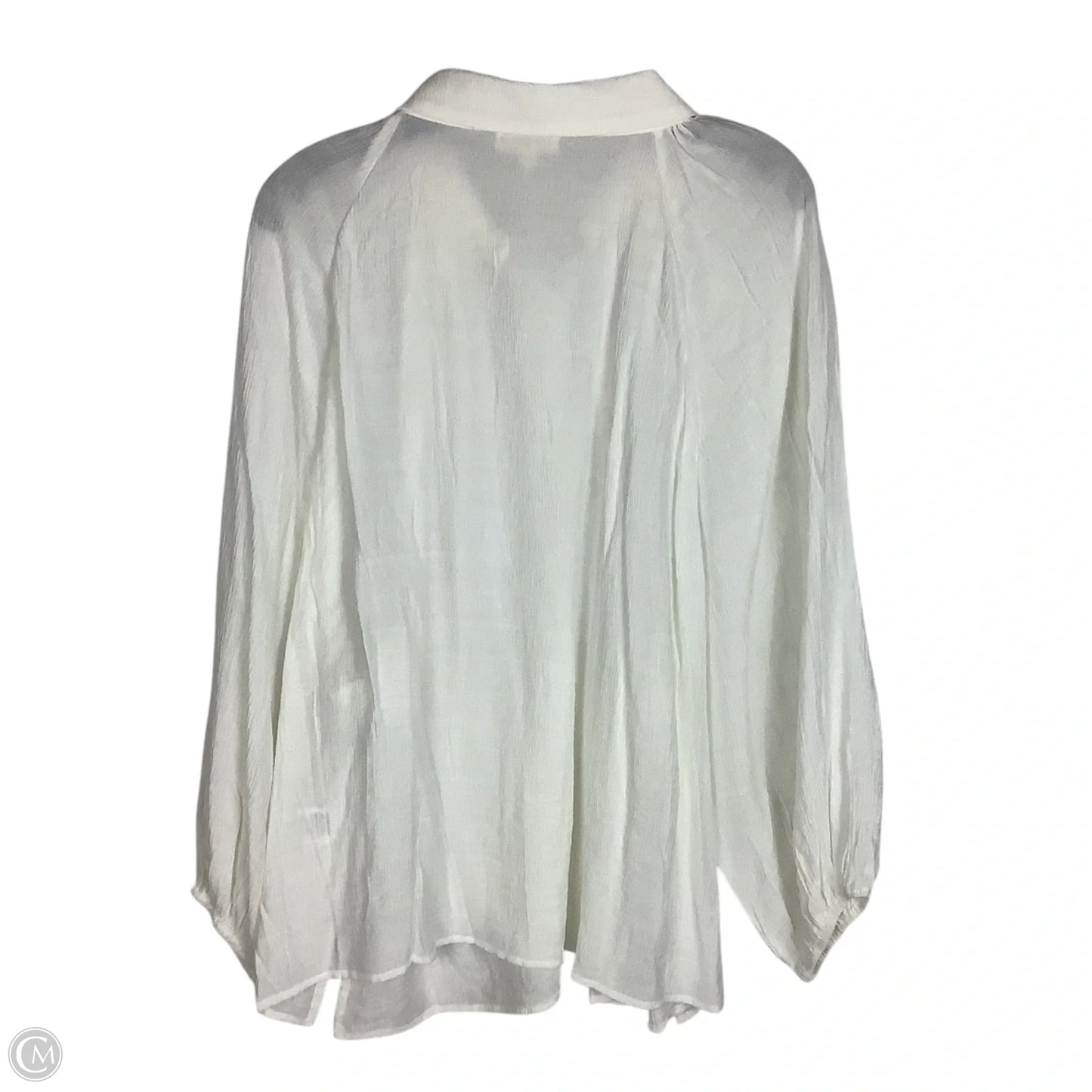 Top Long Sleeve By Entro In White, Size: M