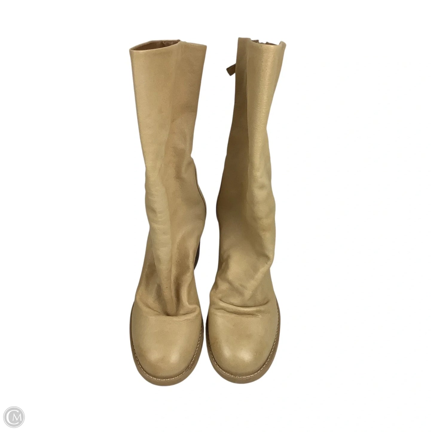 Boots Mid-calf Heels By Free People In Tan, Size: 7.5 (38)