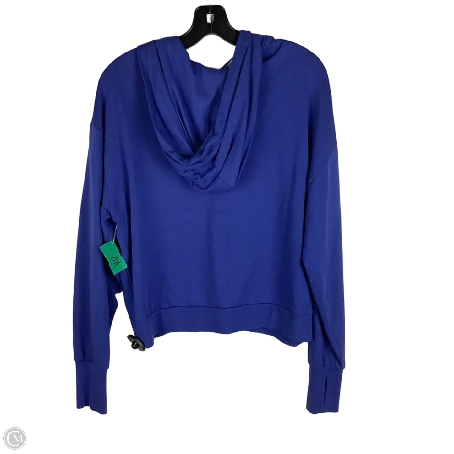 Athletic Top Long Sleeve Hoodie By Sweaty Betty In Blue, Size: 8