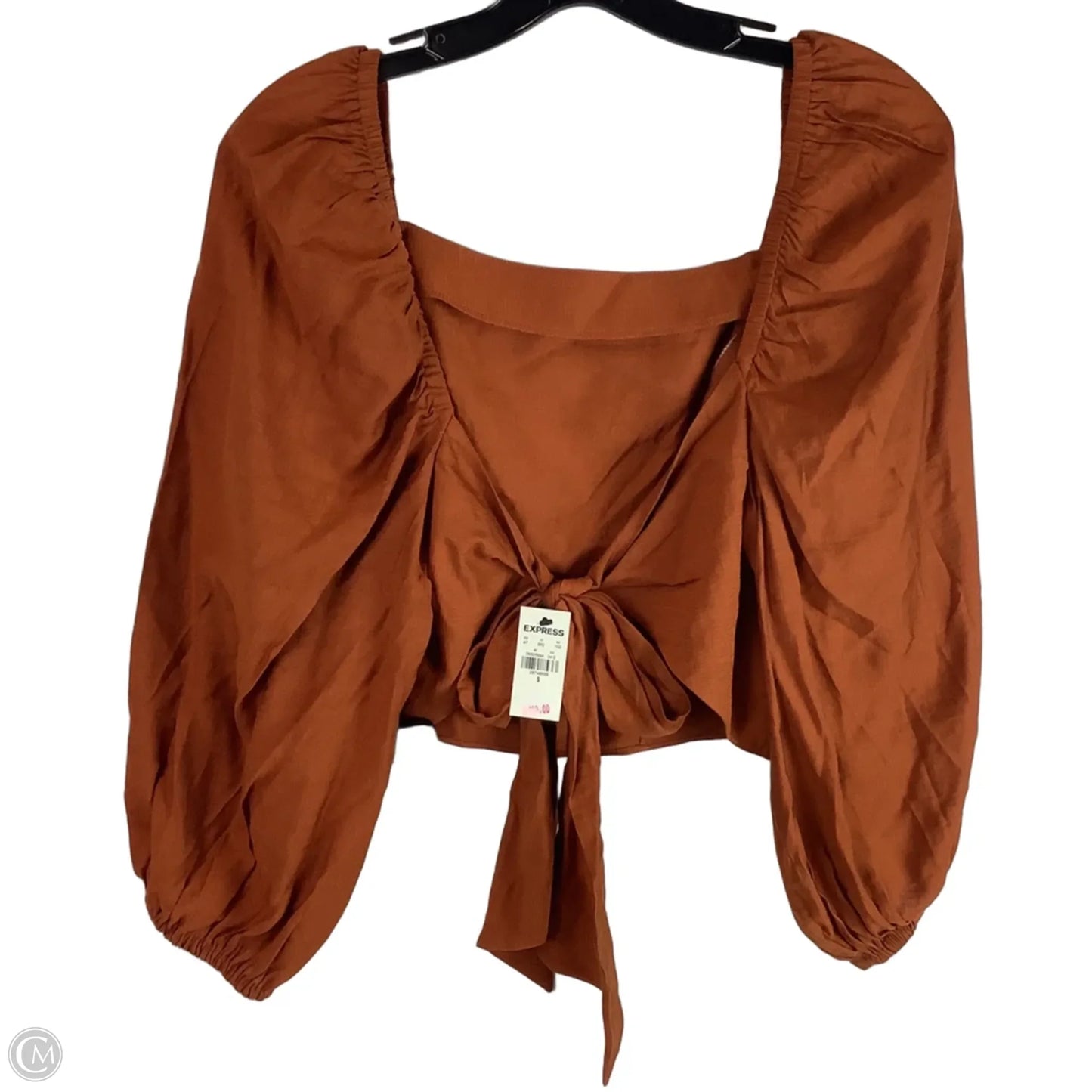 Top Long Sleeve By Express In Orange, Size: S