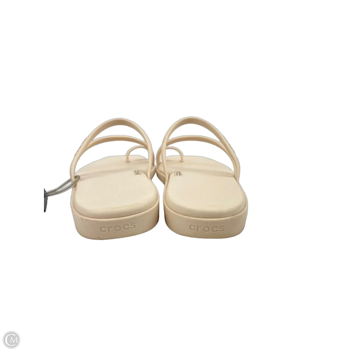 Sandals Flats By Crocs In Cream, Size: 8