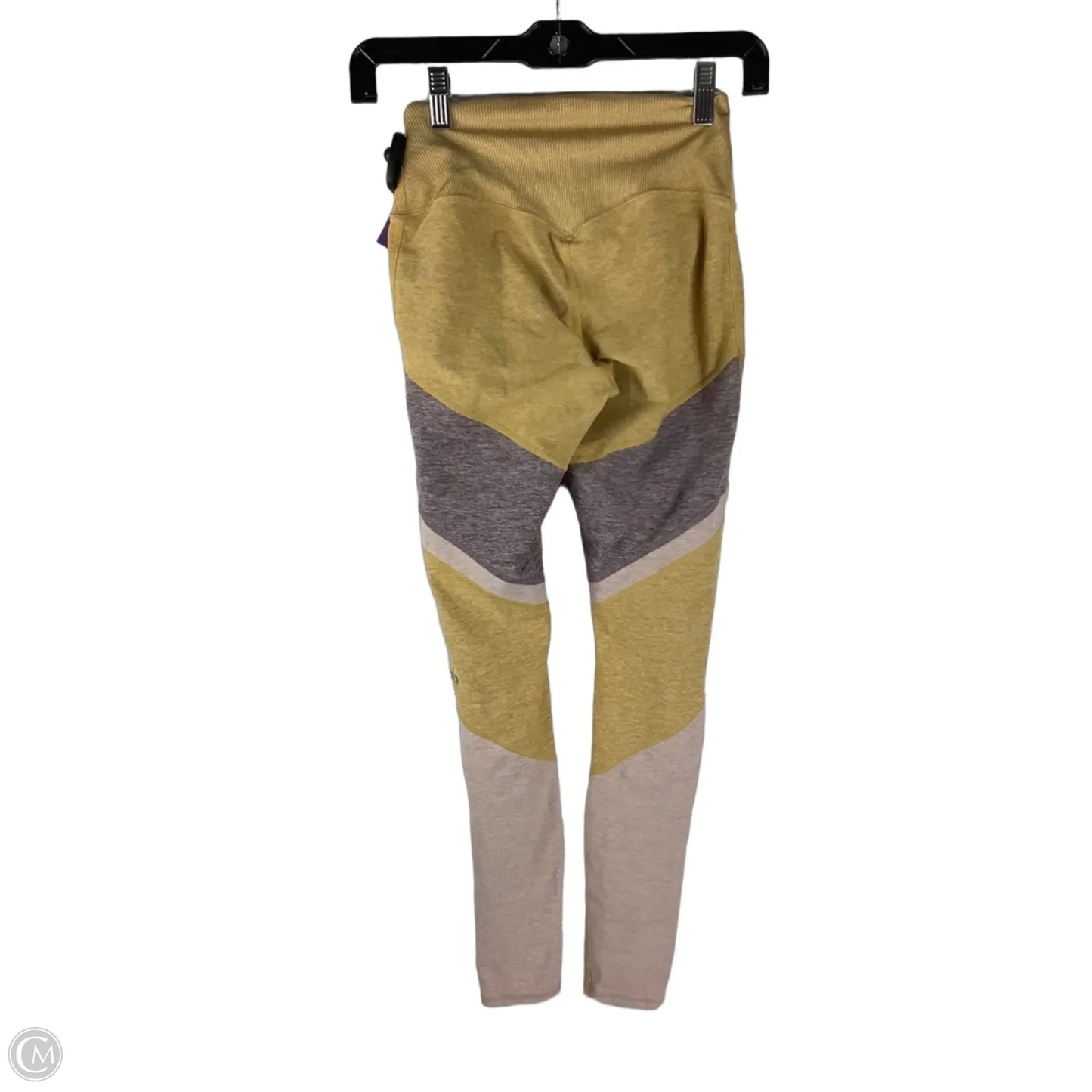 Athletic Leggings By Alo In Pink & Yellow, Size: Xxs