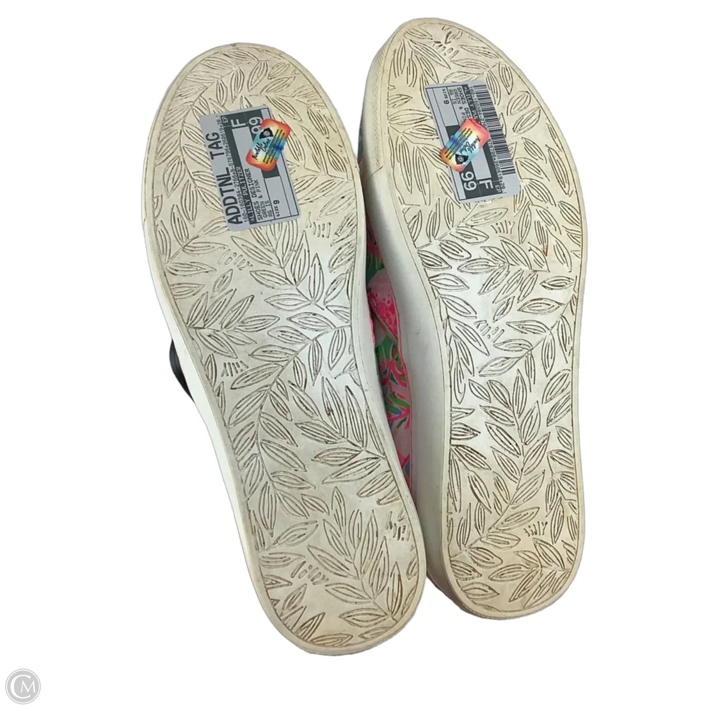 Shoes Designer By Lilly Pulitzer In Green & Pink, Size: 9
