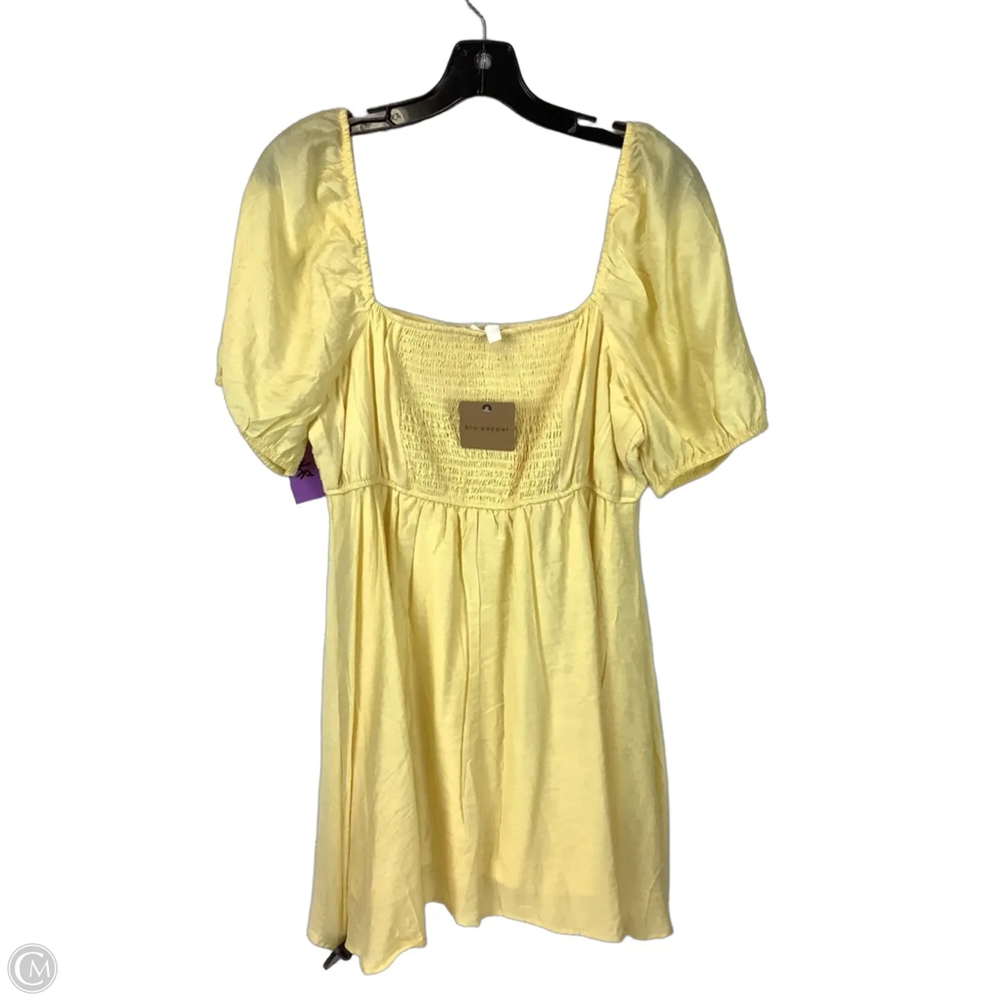 Dress Party Short By Blu Pepper In Yellow, Size: L