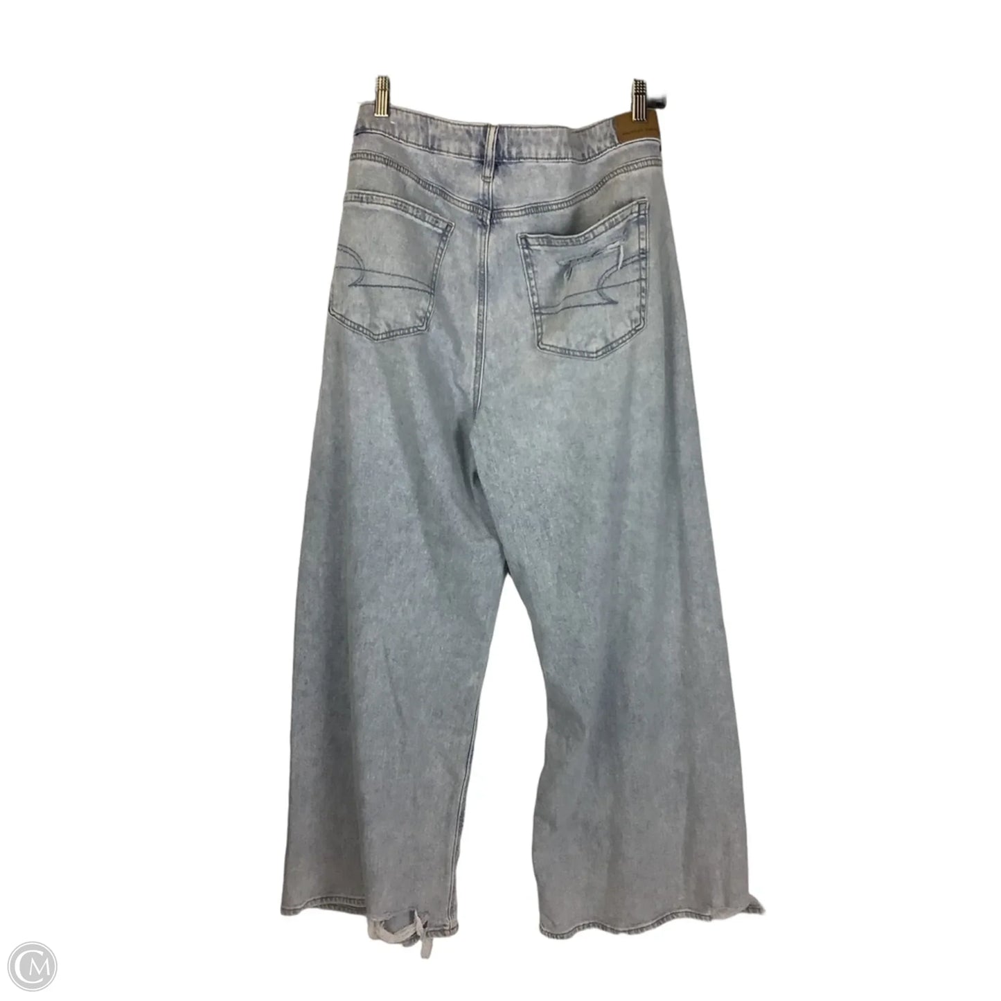 Jeans Wide Leg By American Eagle In Blue Denim, Size: 16