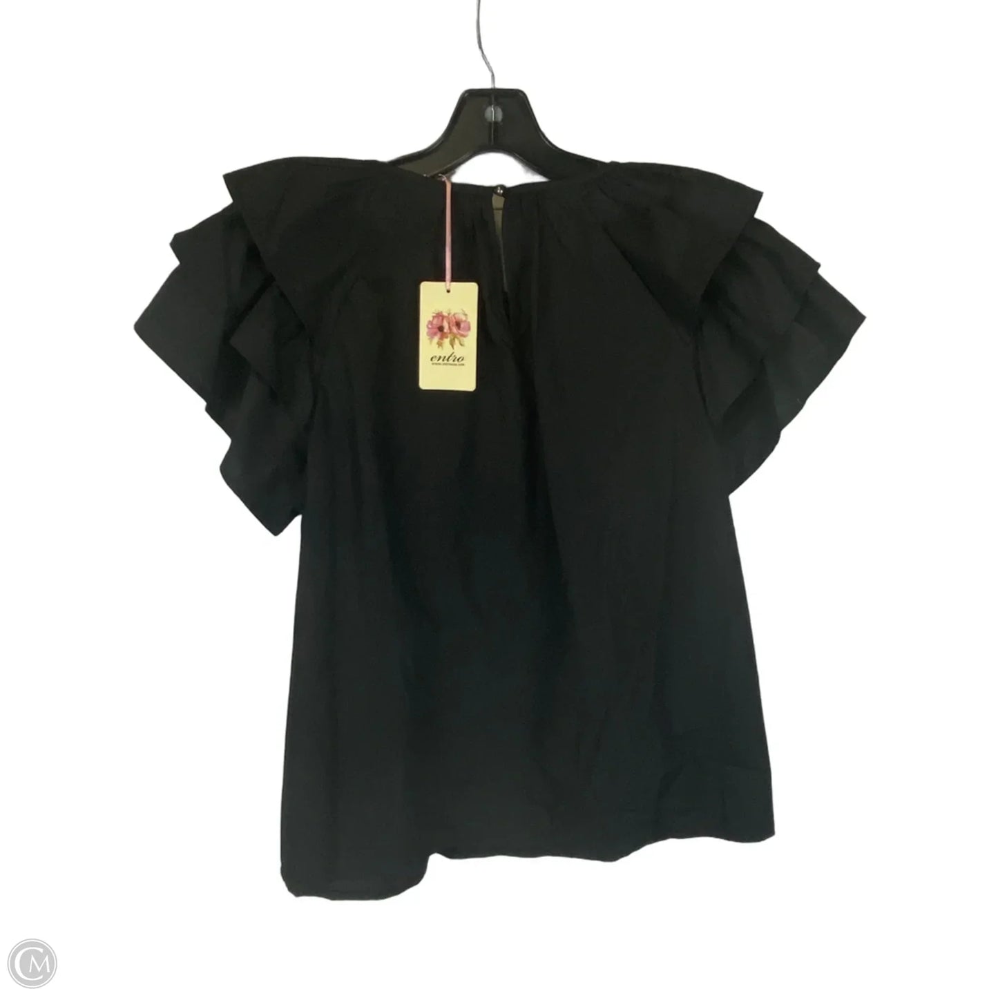 Top Short Sleeve By Entro In Black, Size: M