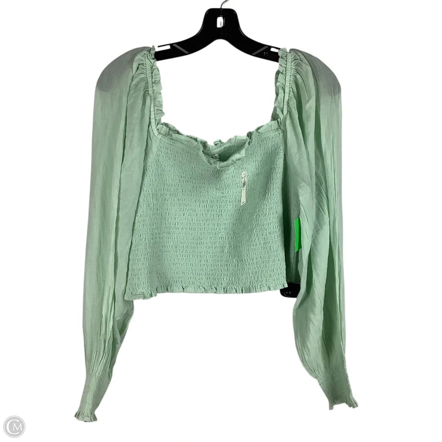 Top Long Sleeve By American Eagle In Green, Size: Xl