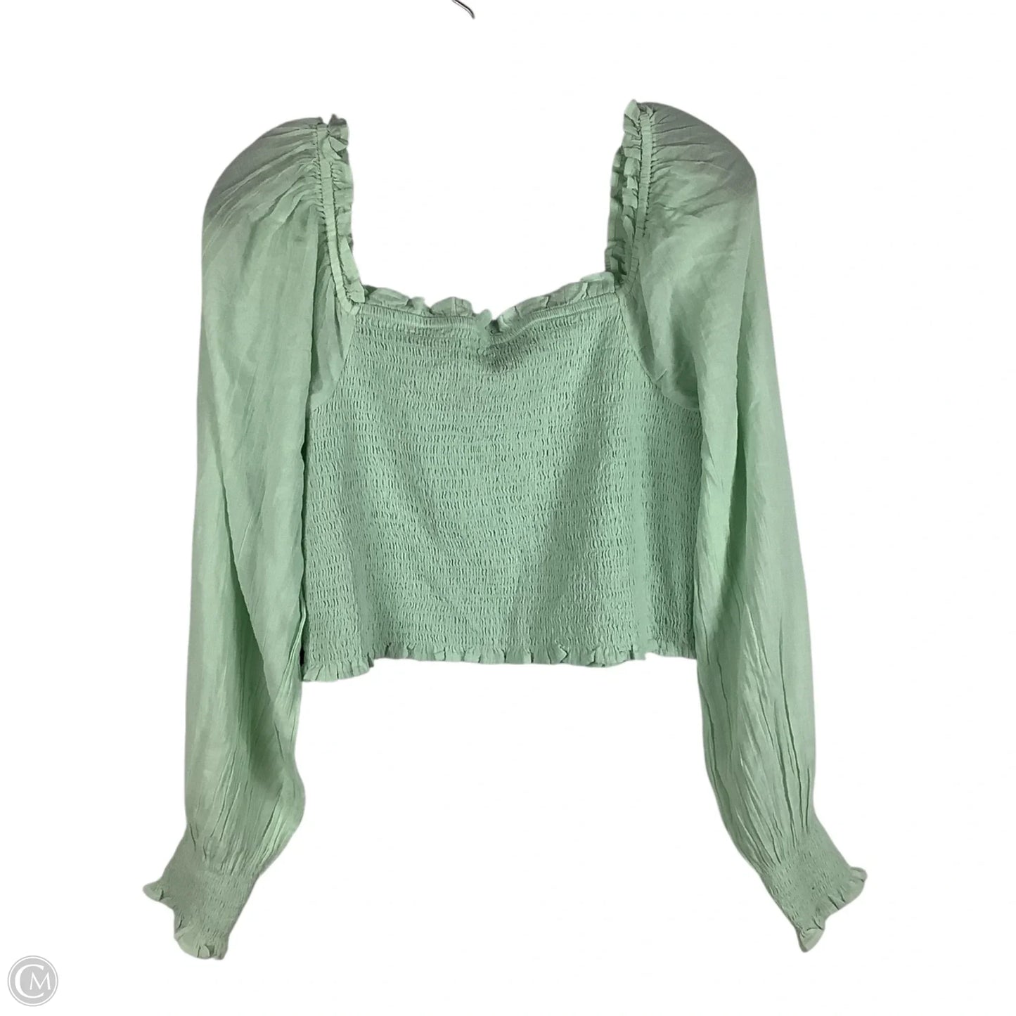 Top Long Sleeve By American Eagle In Green, Size: Xl