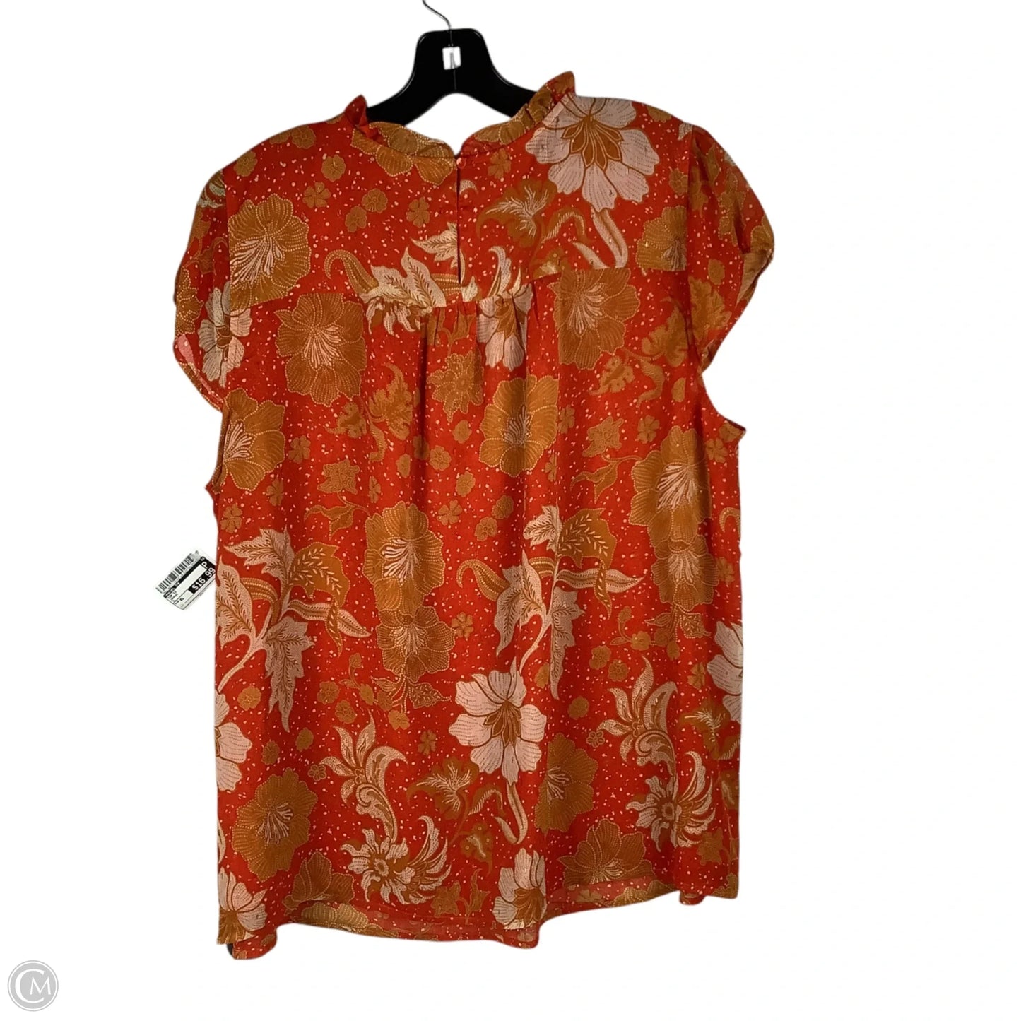Top Short Sleeve By Rachel Zoe In Orange, Size: Xl