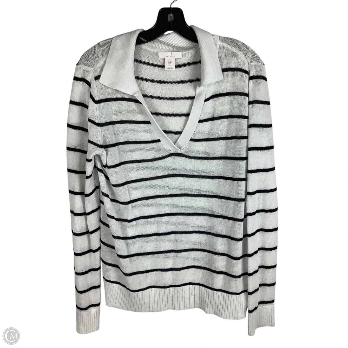 Sweater Designer By Halston In Striped Pattern, Size: M