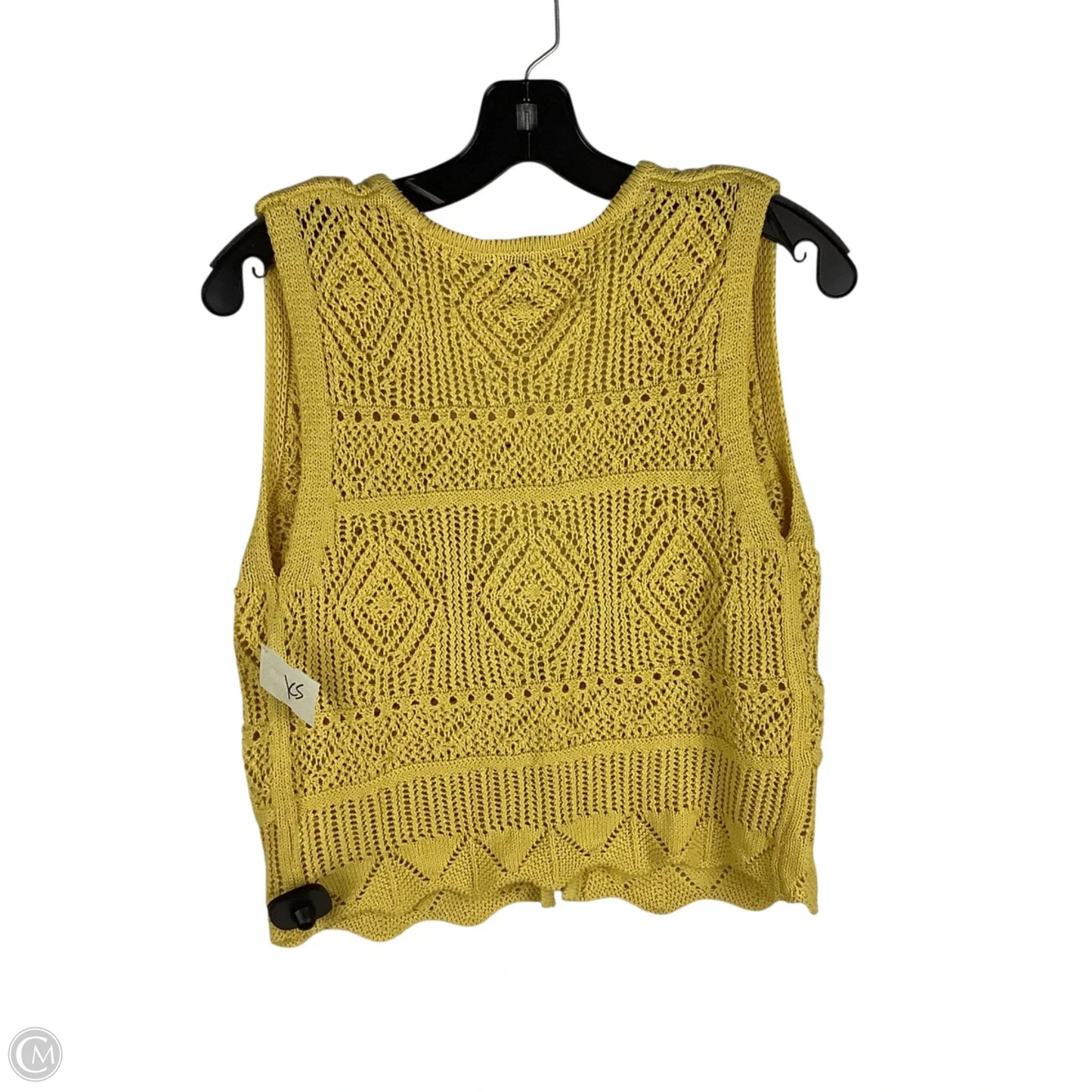 Vest Sweater By A New Day In Yellow, Size: S