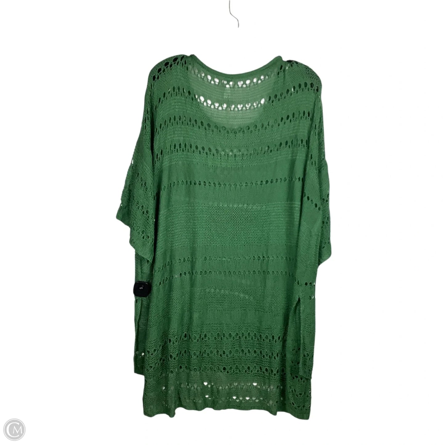 Sweater Short Sleeve By L Love In Green, Size: 1x