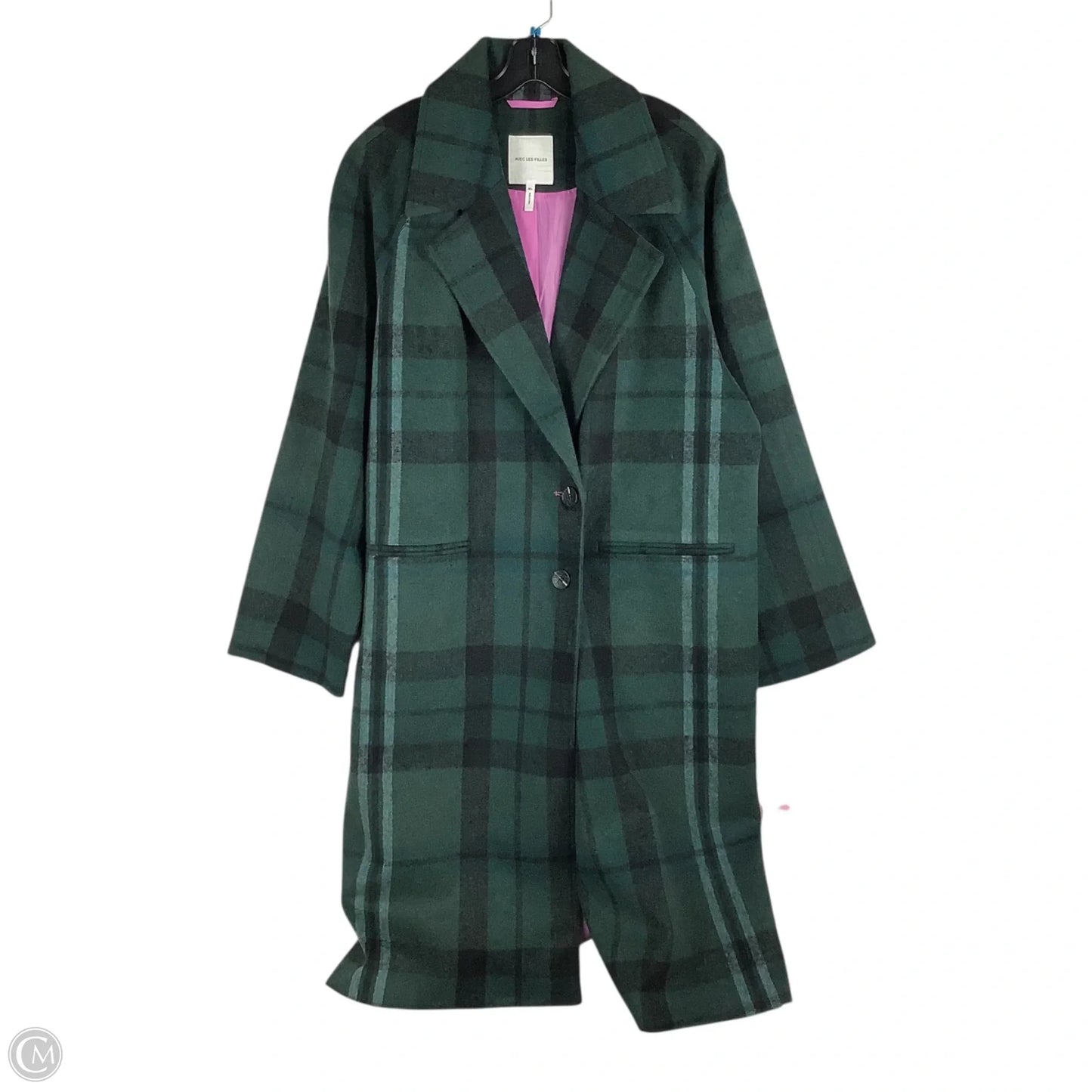 Coat Peacoat By Avec Les Filles In Blue & Green, Size: Xl