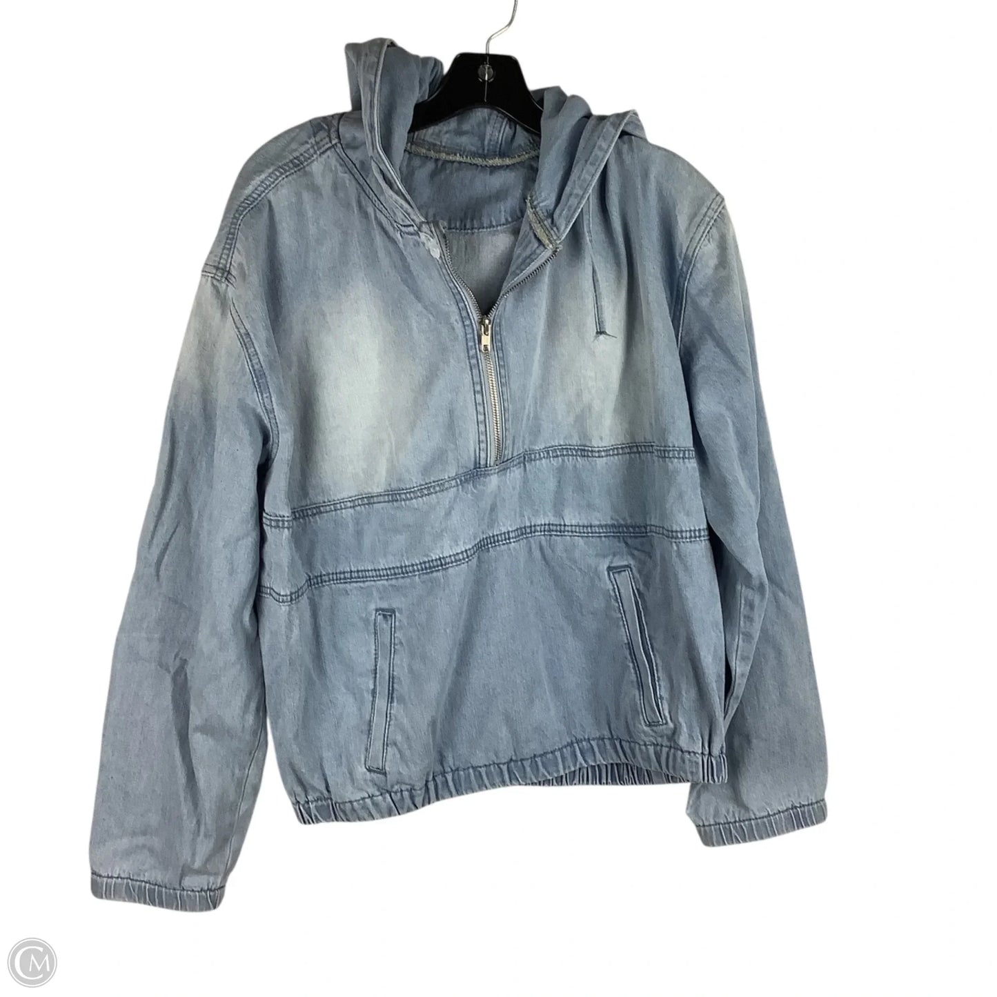 Sweatshirt Hoodie By Clothes Mentor In Blue Denim, Size: 2x