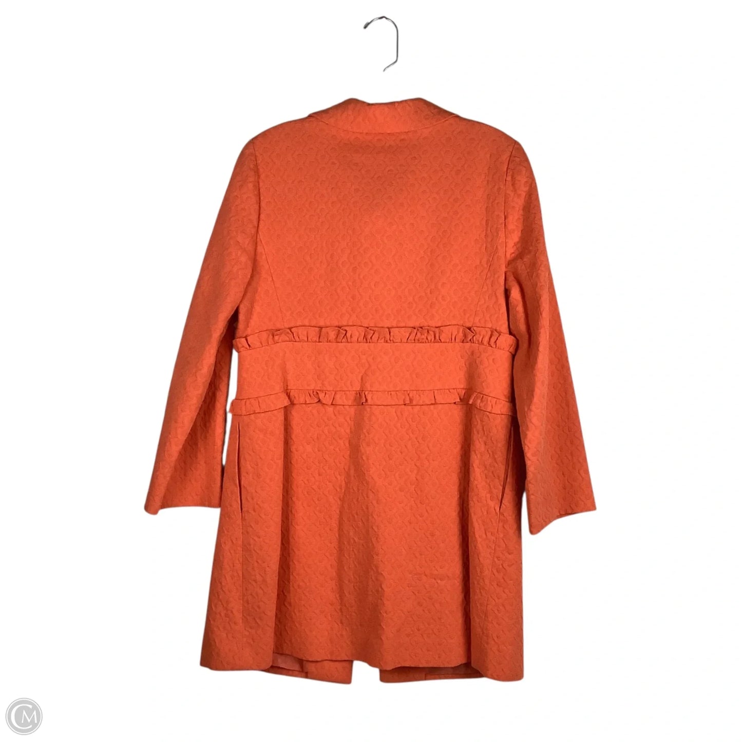 Coat Peacoat By Cmc In Orange, Size: 8