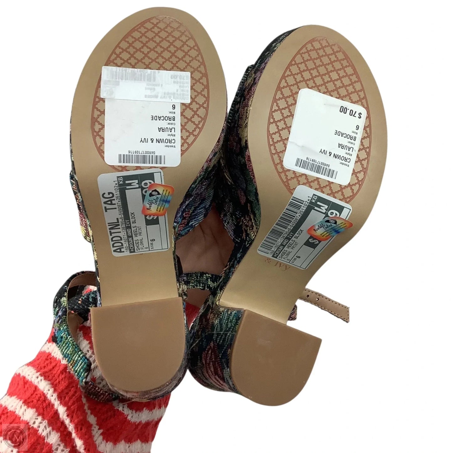 Shoes Heels Block By Crown And Ivy In Floral Print, Size: 6