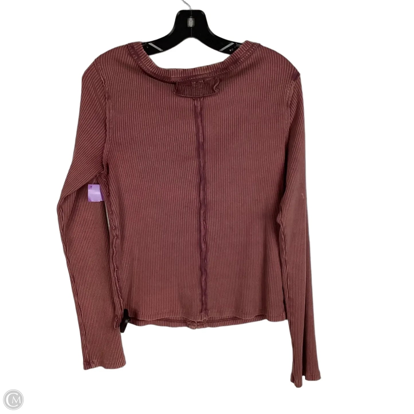 Top Long Sleeve By We The Free In Maroon, Size: Xs