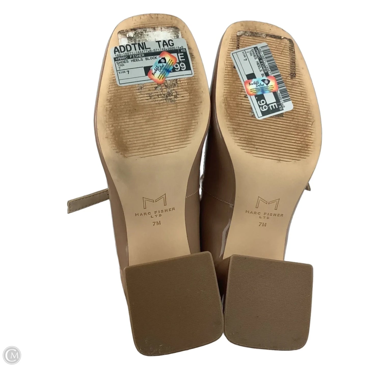 Shoes Heels Block By Marc Fisher In Tan, Size: 7