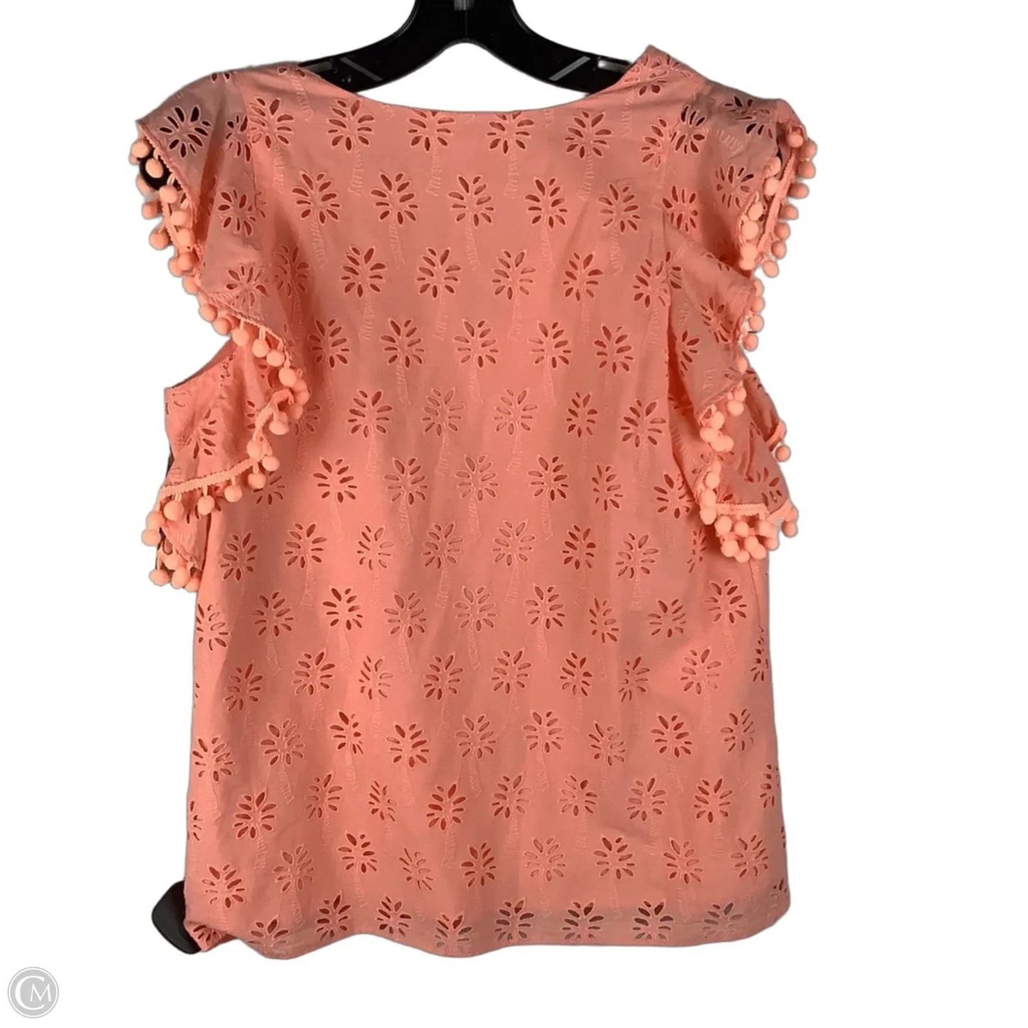 Top Short Sleeve Designer By Lilly Pulitzer In Peach, Size: Xs